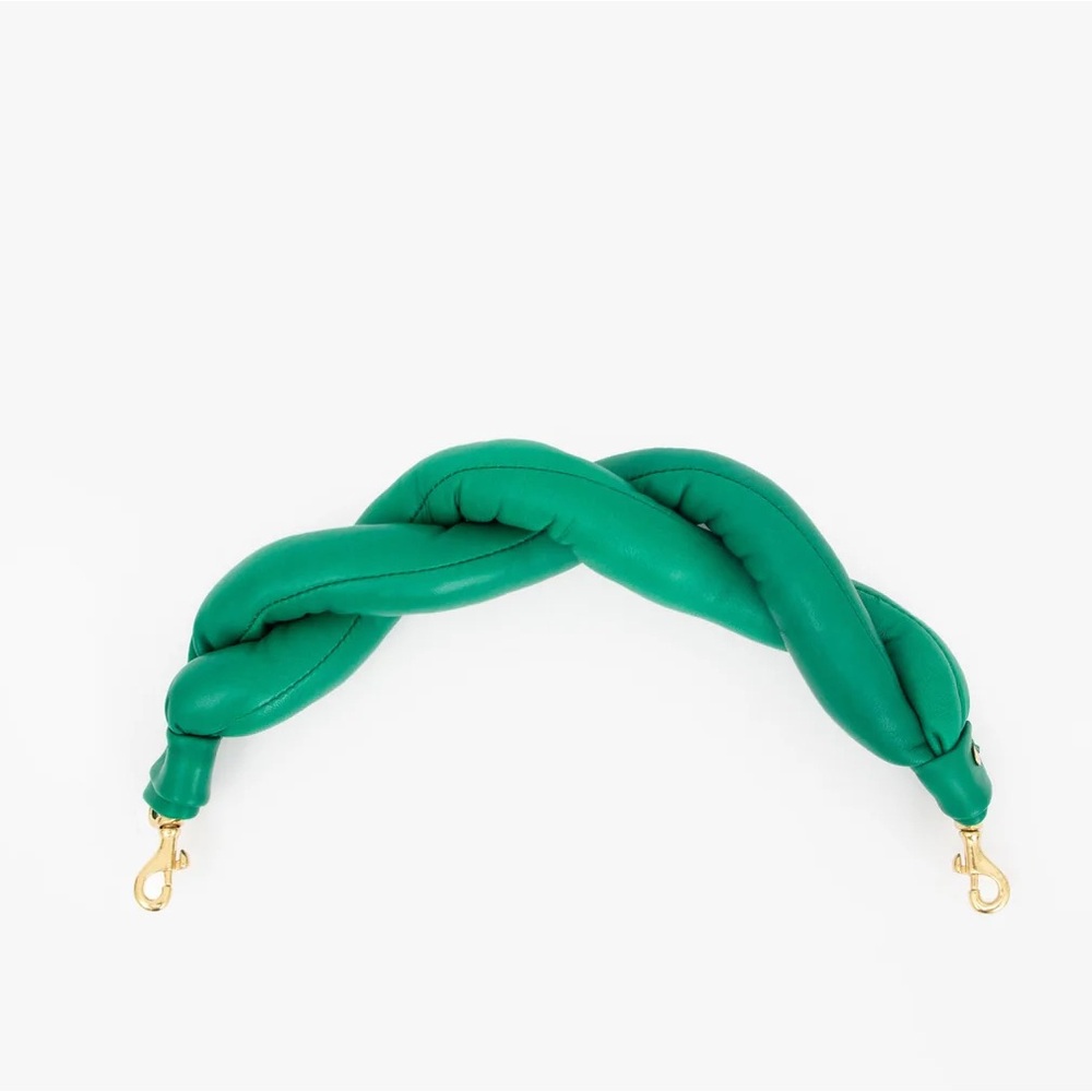 Clare V Twisted Puff Top Handle in Emerald Italian Nappa NWT
